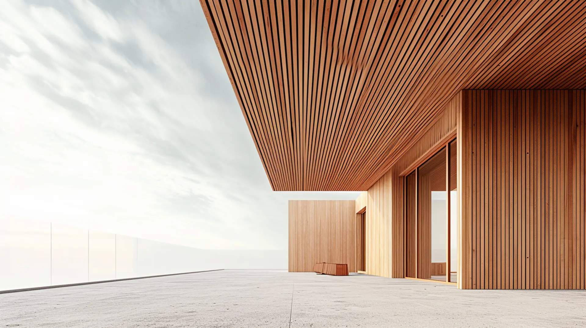 renderizado en 3d de una casa de madera